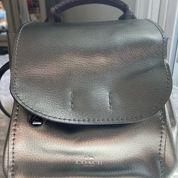 Coach | Bags | Silver Coach Mini Backpack Bag | Poshmark display picture 3